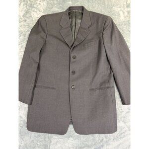 Armani Collezioni Mens 42R Gray Three-Button Blazer Wool Italy